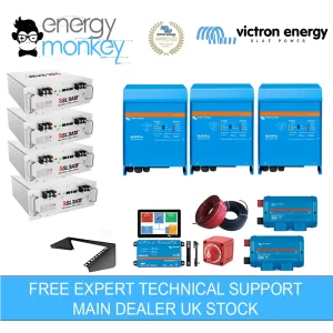 Three Phase Off Grid Battery Storage with BSL – 15kVA (Victron MultiPlus 48/5000 x3)