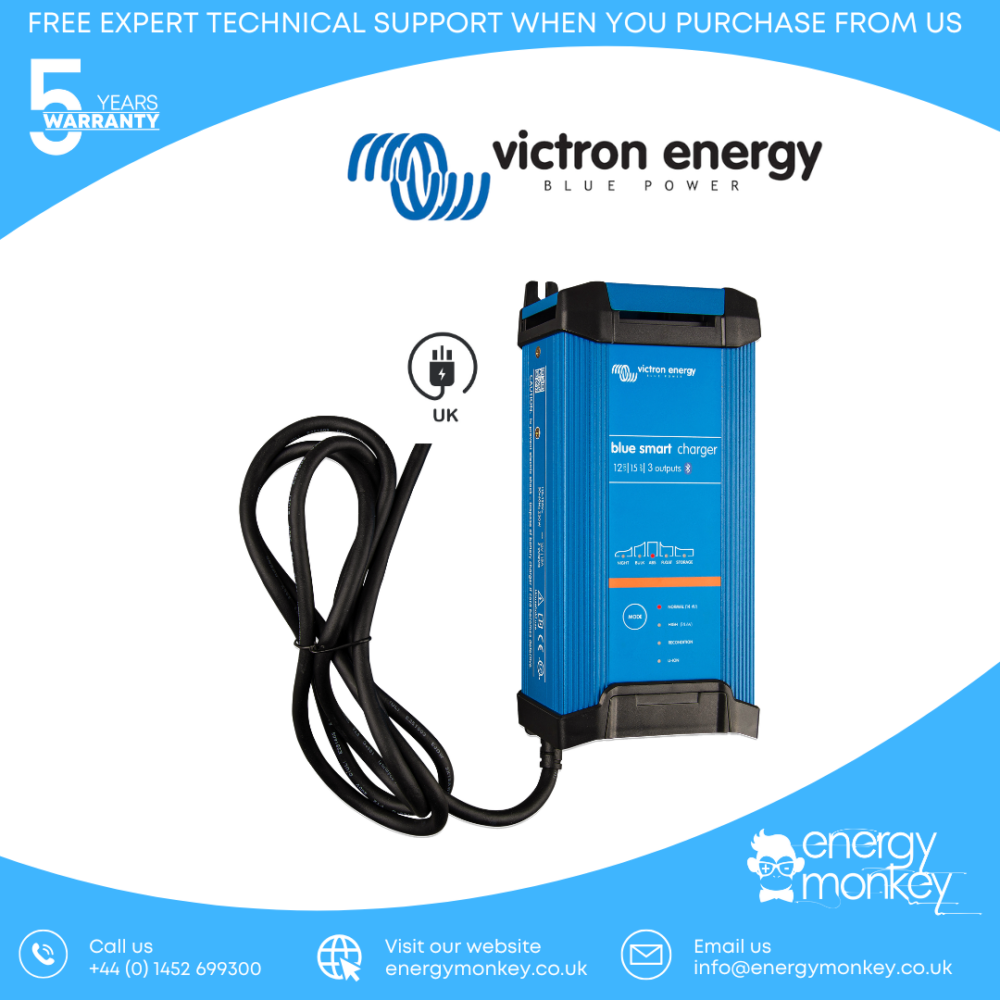 Victron Blue Smart IP22 Charger 12/15(3) 230V UK