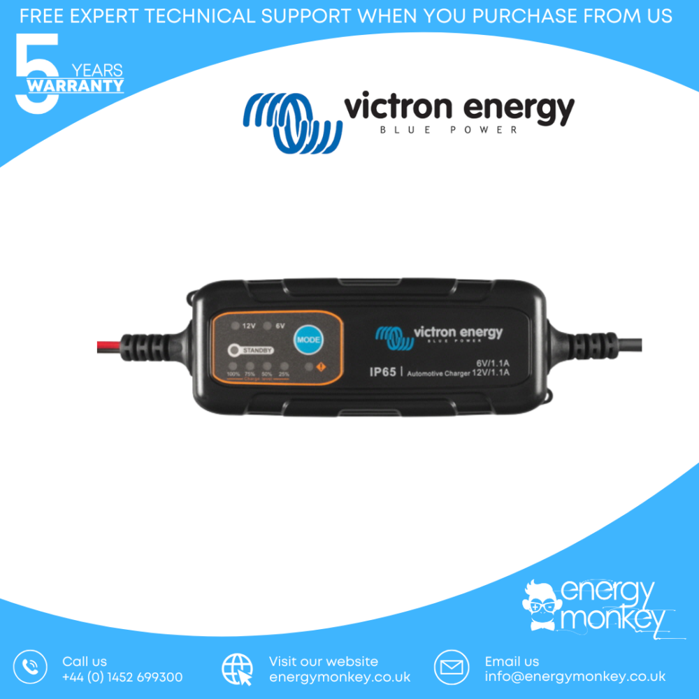 Victron Automotive IP65 Charger 6V/12V-1,1A (BPC120180034R)