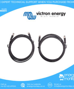 Victron M8 circular connector Male/Female 3 pole cable 2m (bag of 2) (ASS030560200)