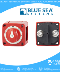 Blue Sea m-Series Mini On-Off Battery Switch with Knob - Red