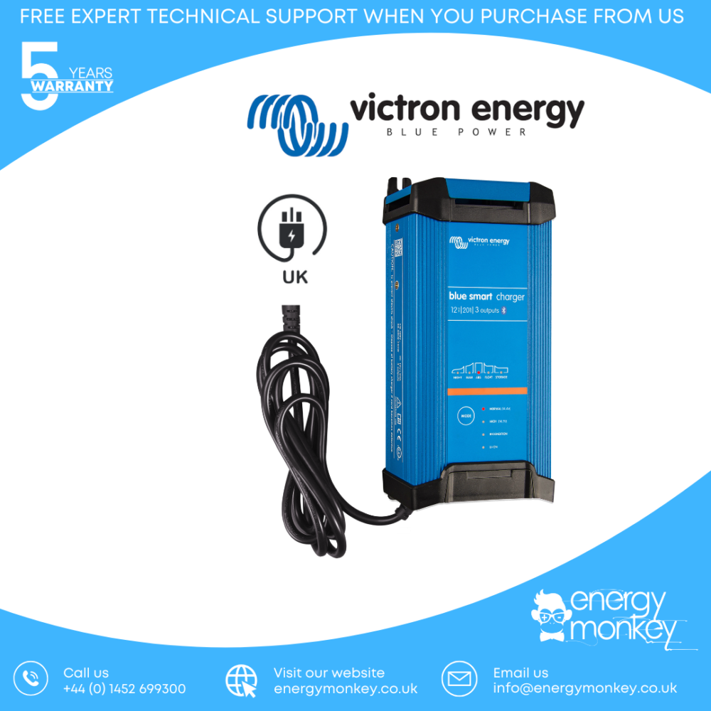 Victron Blue Smart IP22 Charger 12/20(3) 230V UK