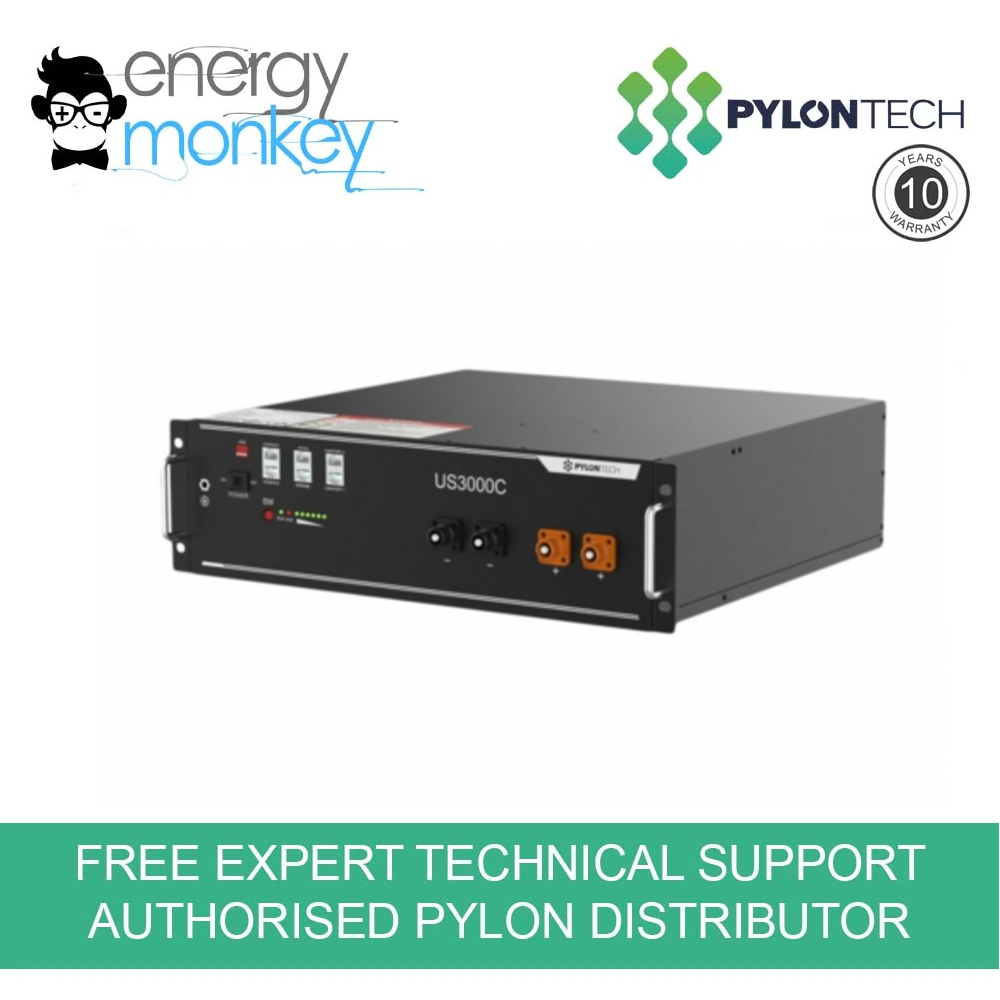 Pylontech US3000C 3.5KWh Lithium Ion Battery Side View