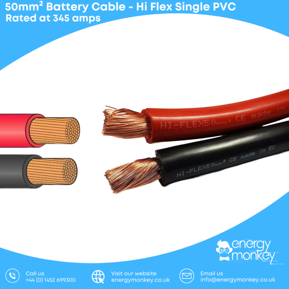 Battery Cable - Hi Flex Single PVC - 50mm²
