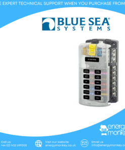 Blue Sea ST Blade Fuse Block - 12 Circuits with Negative Bus and Cover