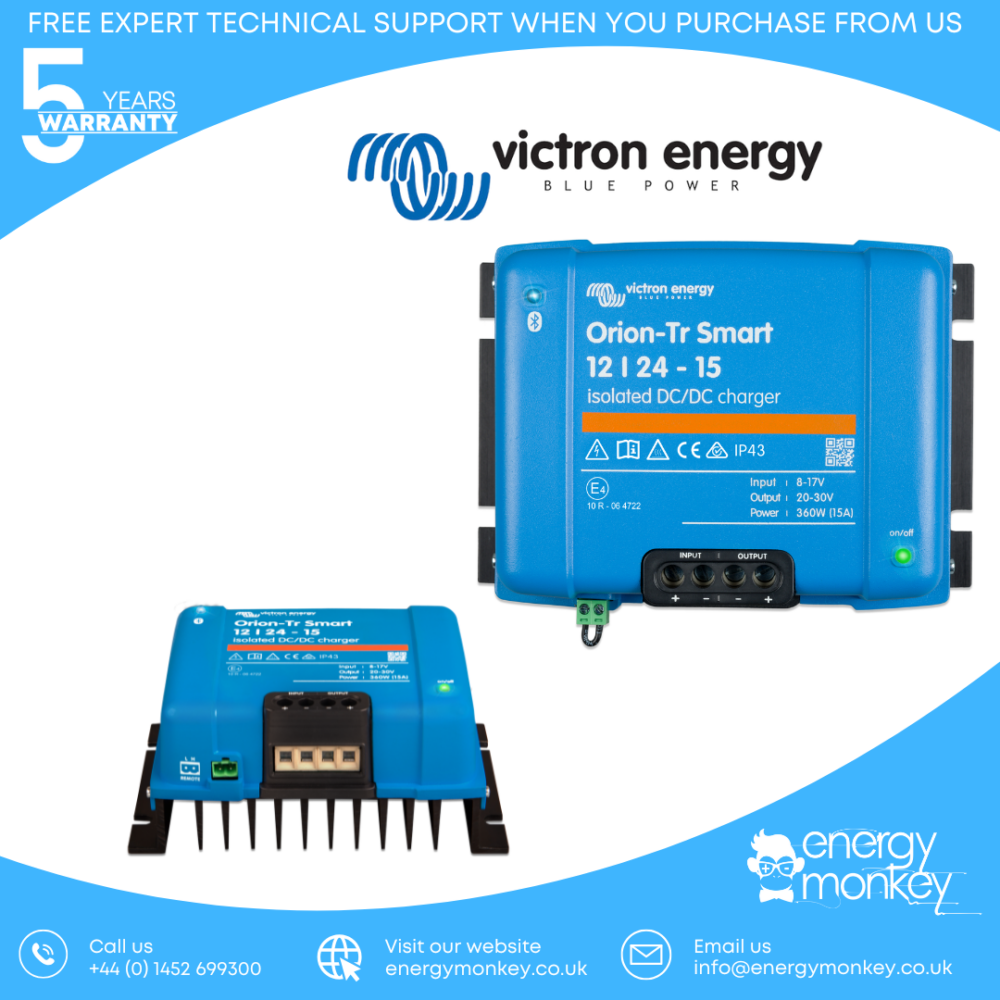 Victron Orion-Tr Smart 12/24-15A (360W) Isolated DC-DC charger