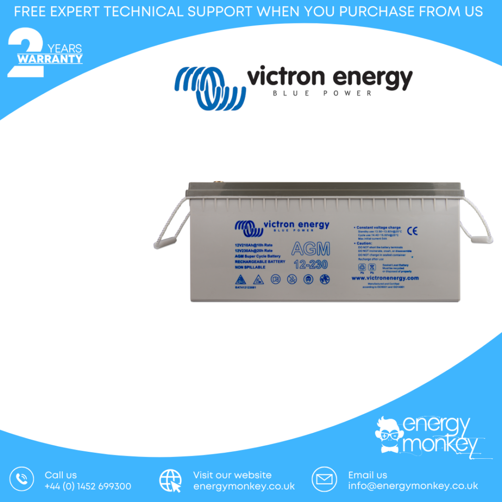 Victron 12V/230Ah AGM Super Cycle Batt. (M8) (BAT412123081)