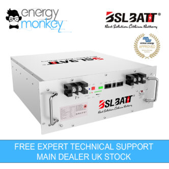 BSL Battery 51.2V 100Ah 5.12kWh Energy Storage Battery left view