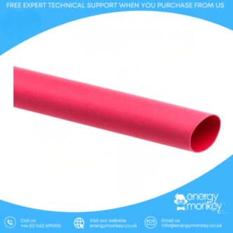 Red non-adhesive heatshrink for positive busbar protection and Victron Lynx Distributor wiring 50mm² - 95mm².