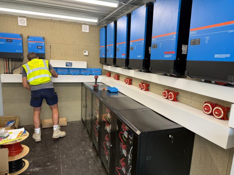 Construction Site Battery Storage & Hybrid Generator Power: 90kVA Victron BESS for Croudace Homes